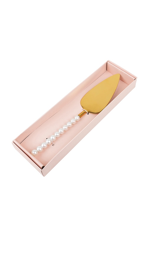 Lepel Club Pearl Cake Server In Metallic Gold