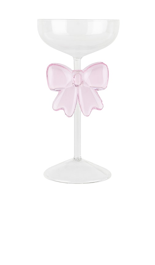Lepel Club Pink Bow Glass In Pink