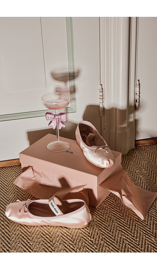 Lepel Club Pink Bow Glass In Pink