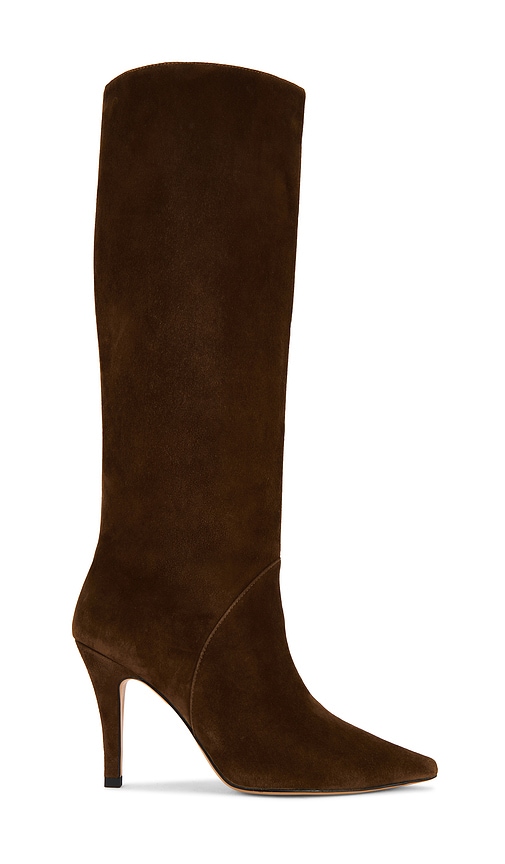 Lola Cruz Knee High Boot In Brown