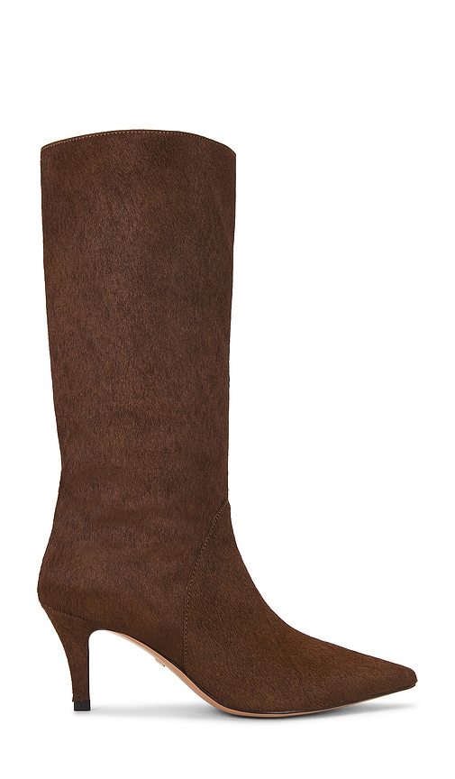 Lola Cruz Pony Hair Mid Calf Boot