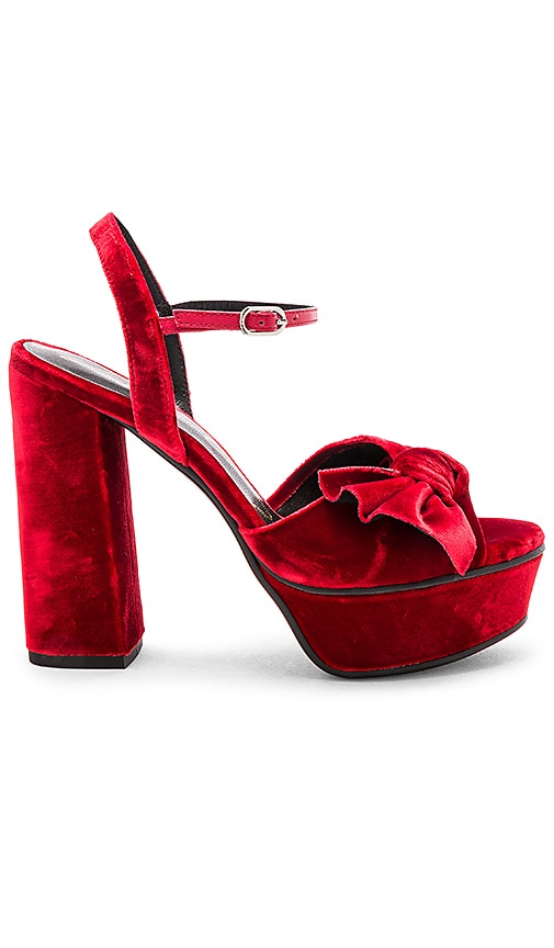 red platform high heels