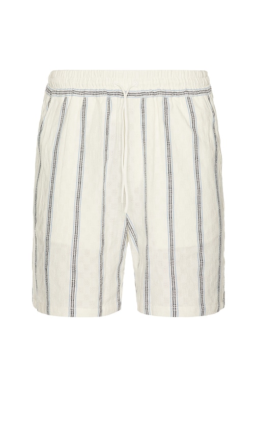 Harry Check Dobby Shorts in White. - size S (also in L, M)