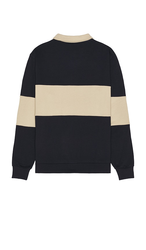 Les Deux Cory Zipper Rugby Sweatshirt In Blue