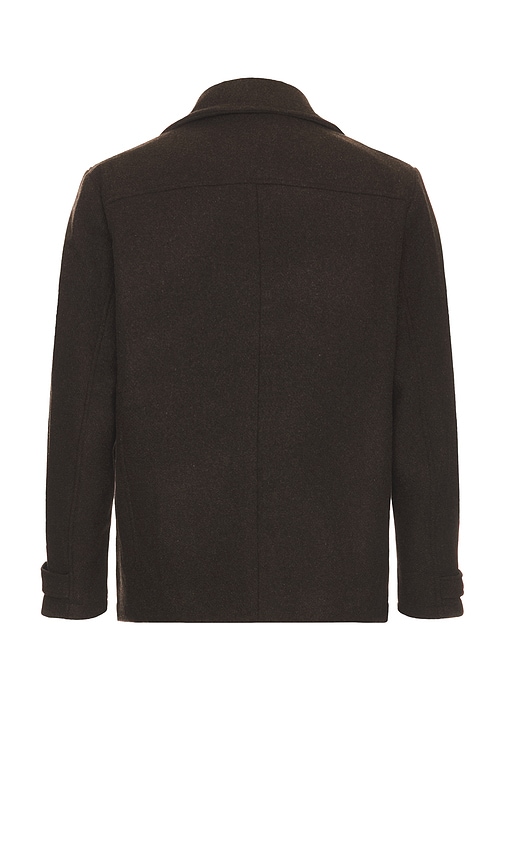 Les Deux Mckee Solid Wool Jacket In Burgundy