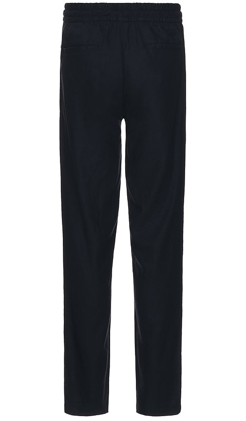 Shop Les Deux Patrick Linen Pants In Navy