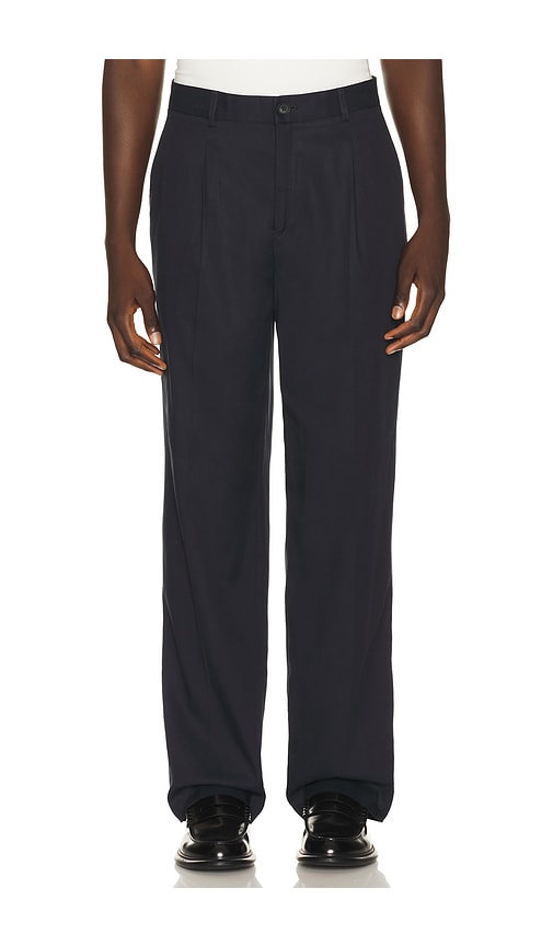 Les Deux Pleated Twill Suit Pants