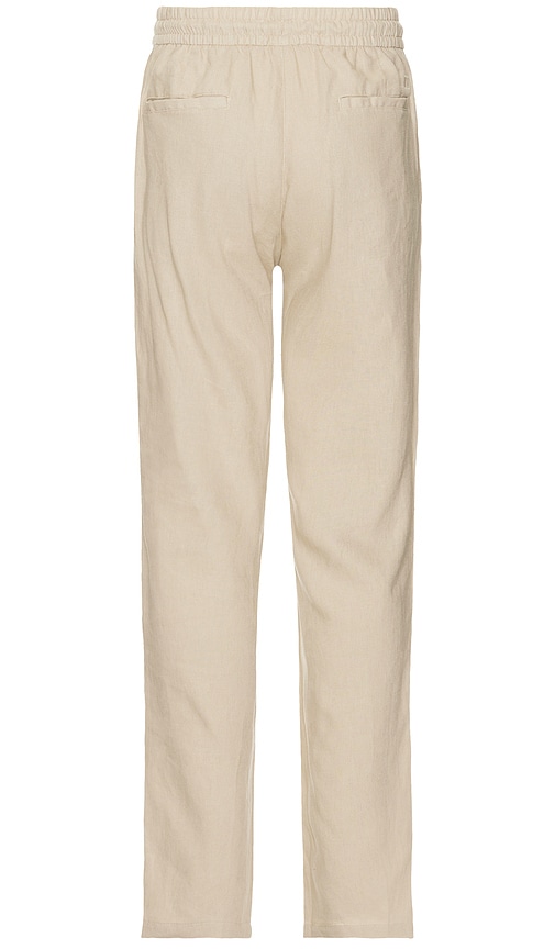 Shop Les Deux Patrick Linen Pants In Tan