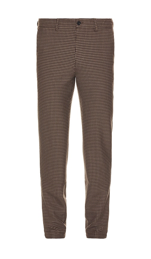 Shop Les Deux Como Reg Houndstooth Suit Pant In Brown