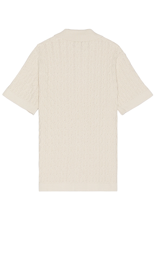 Shop Les Deux Garrett Knitted Shirt In Ivory