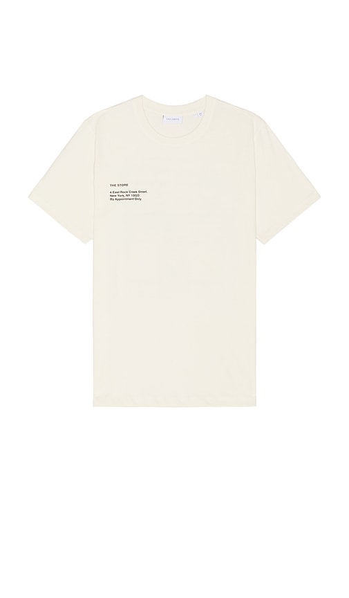 Shop Les Deux Neighborhood T-shirt In 아이보리 & 블랙