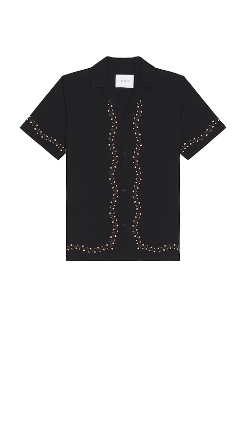 Lesley Embroidery Shirt in Black. - size S (also in L, M)