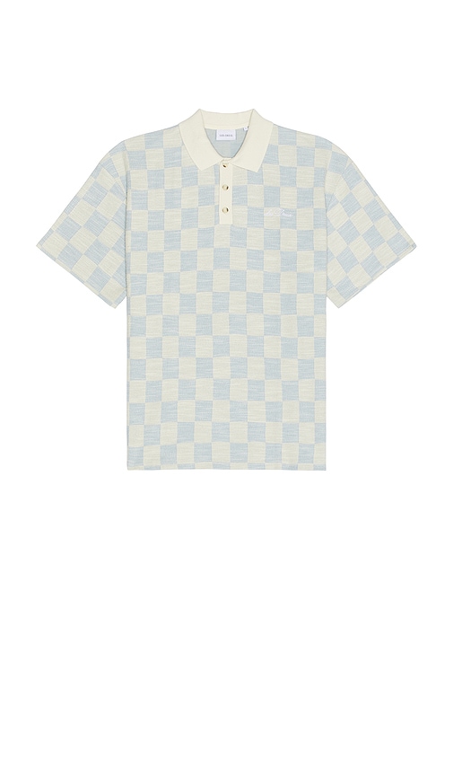 Branson Jersey Jacquard Polo in White. - size XL/1X (also in L, M, S)