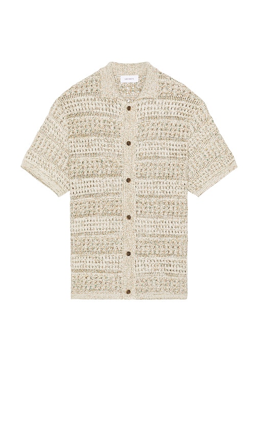 Elvin Structure Knitted Shirt in Grey. - size L (also in M, S) - Les Deux - Modalova