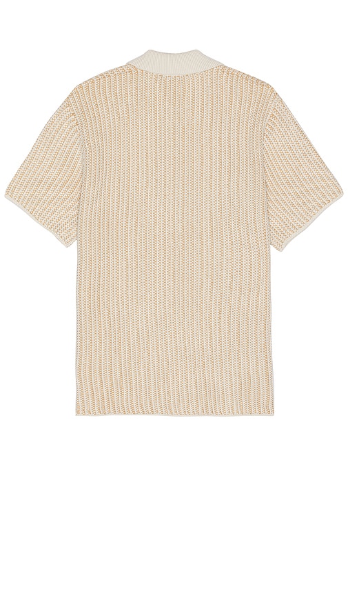 Shop Les Deux Easton Knitted Shirt In 驼色、象牙白