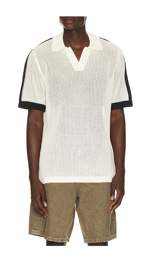 Les Deux Logo Grid Knitted Polo