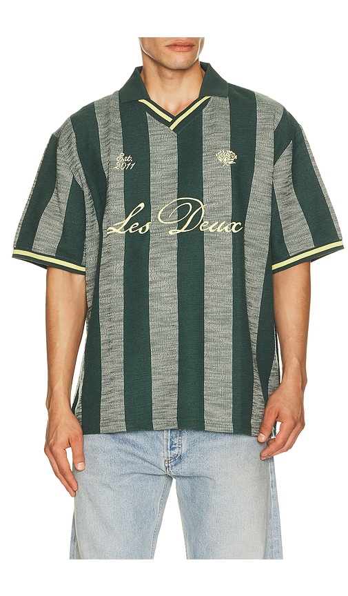 Les Deux Stripe Jacquard Football Jersey - Women's Clothing