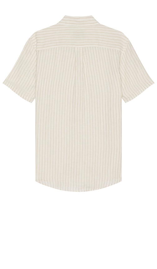 Shop Les Deux Kris Linen Shirt In Light Desert Sand & Light Ivory