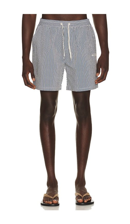 Les Deux Stripe Seersucker Swim Shorts
