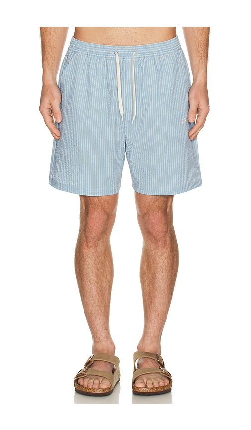 Les Deux Stan Stripe Seersucker Swim Shorts