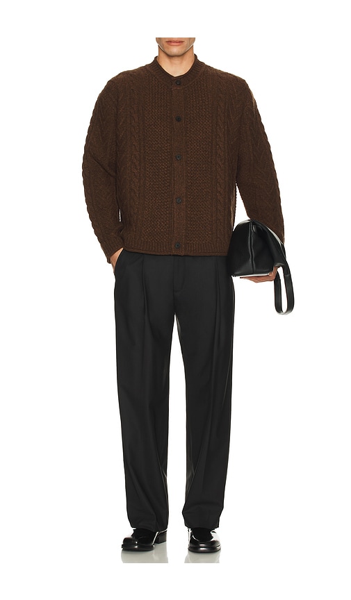  Le17septembre Cardigan Twisted Round Neck In Brown. Größe 48. Also In 50, 52. 