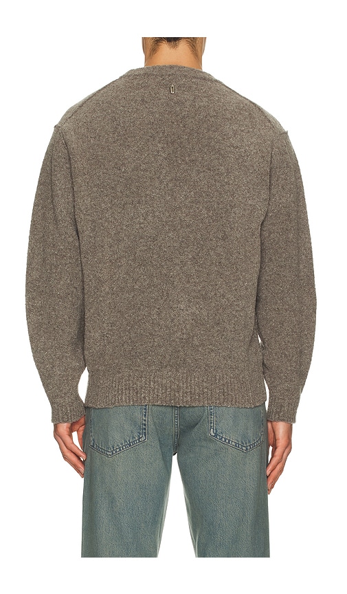 Le17septembre Boucle Reverse Seam Pullover In Gray