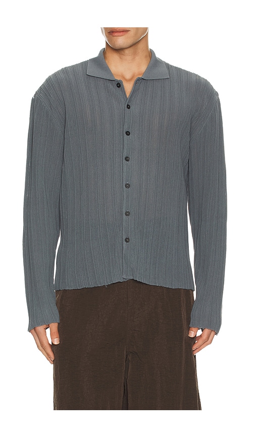 Le17septembre Ribbed Cardigan In Blue