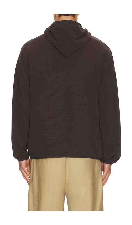 Le17septembre Waffle Knit Pullover Hoodie In Brown