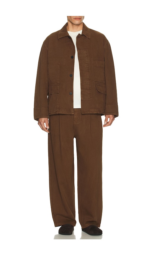  Le17septembre Denim Field Jacket In Brown. Size 46. Also In 48, 50. 
