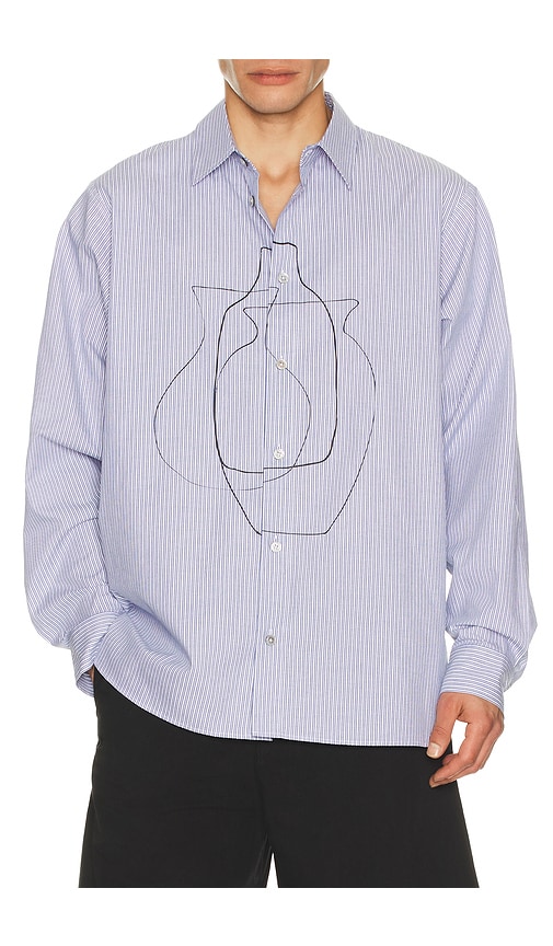 Le17Septembre Printed Striped Shirt