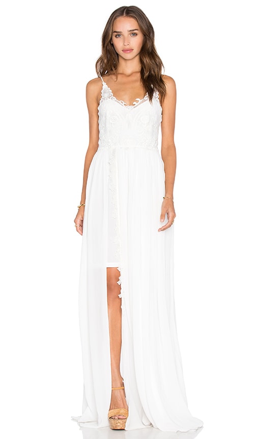 white a line maxi dress