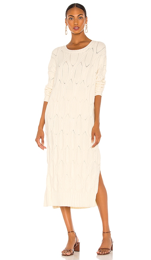 Line & Dot Camila Sweater Dress in Creme | REVOLVE