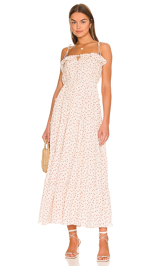 Line & Dot Carrie Tier Maxi Dress In Cream | ModeSens