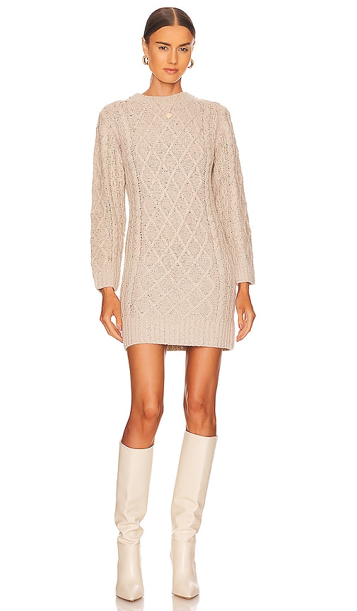 Line & Dot Jackson Sweater Dress in Oatmeal | REVOLVE