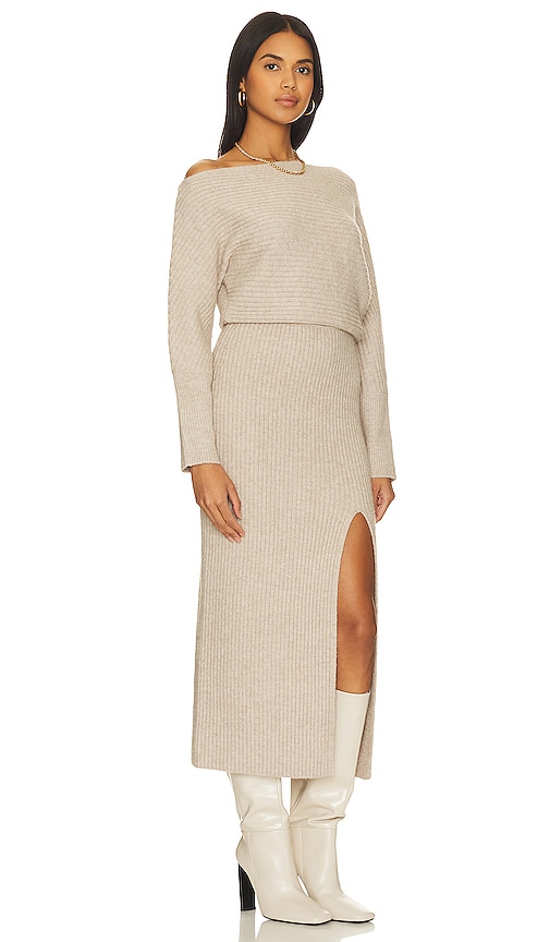 Shop Line & Dot Alta Sweater Dress In Beige