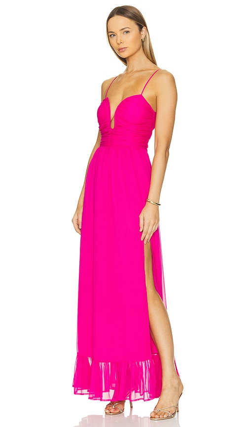 Shop Line & Dot Dorsay Maxi Dress In Pink