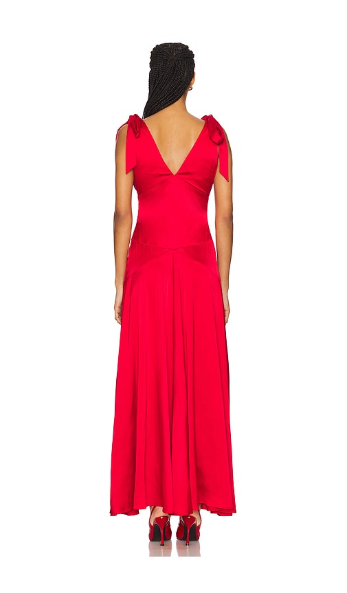  Line & Dot Harles Maxi Dress In Red. Size S. Also In Xs, M. 