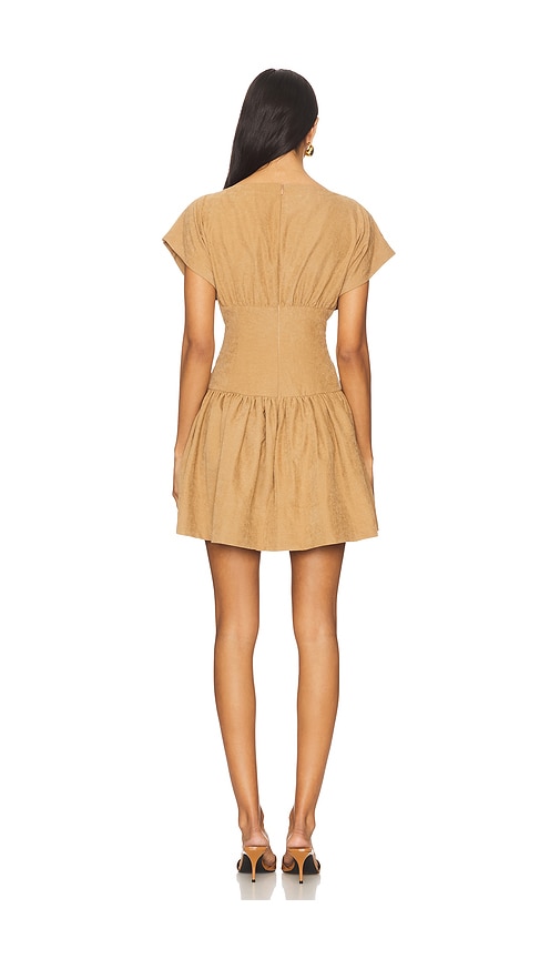  Line & Dot Cooper Mini Dress In Tan. Size S. Also In Xs, M. 