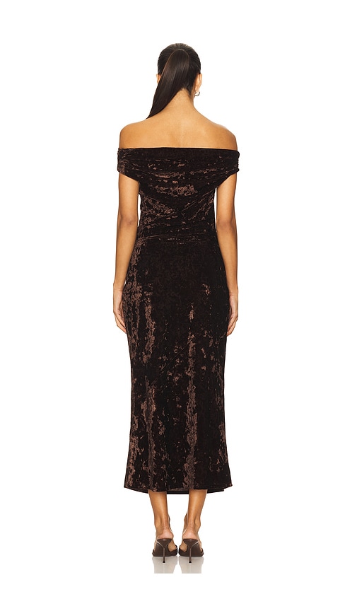  Line & Dot Maxikleid Aus Samt Brylie In Chocolate. Größe S. Also In Xs. 