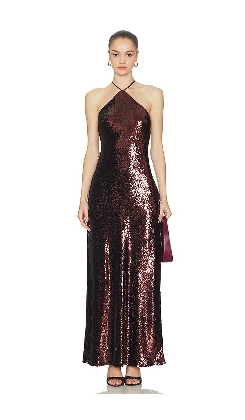 Line & Dot Hollis Maxi Dress in Brown | REVOLVE