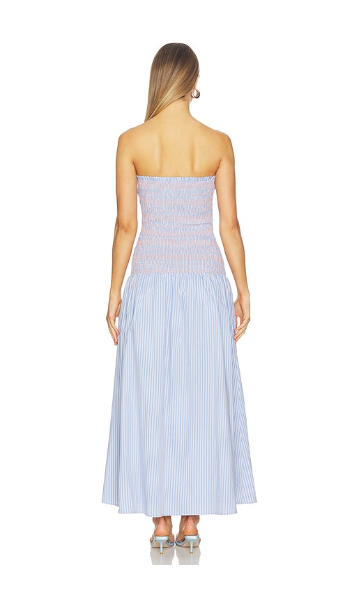  Line & Dot Maxikleid Eleni In Blue. Größe S. Also In Xs, M, L. 