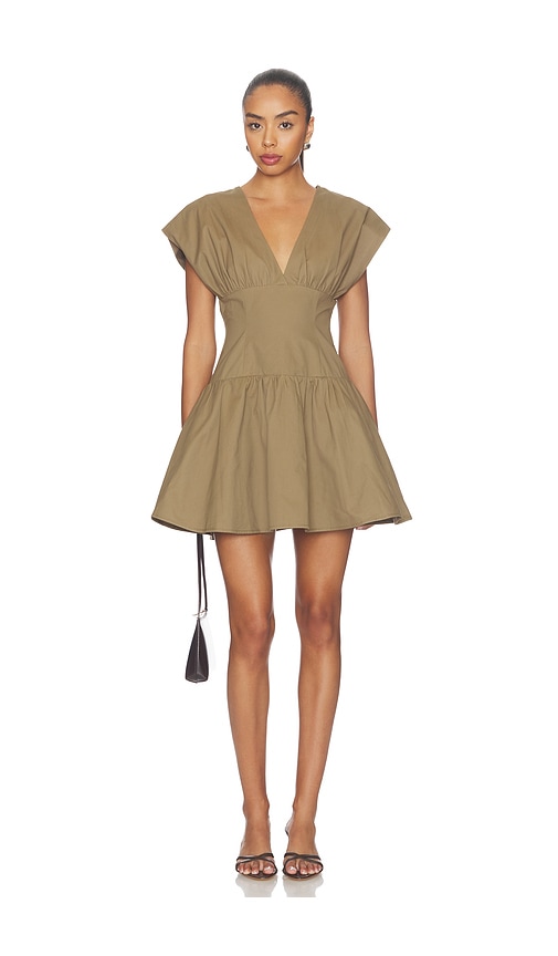 Line & Dot Hamish Mini Dress In Mocha