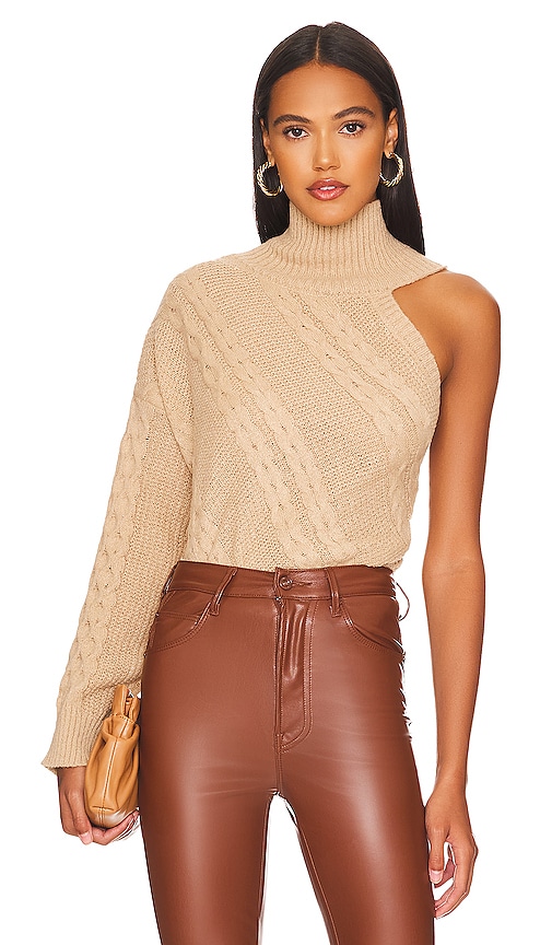 Line & Dot Bijou Top in Taupe