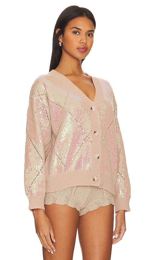 Shop Line & Dot Mother Of Pearl Sweater In Taupe
