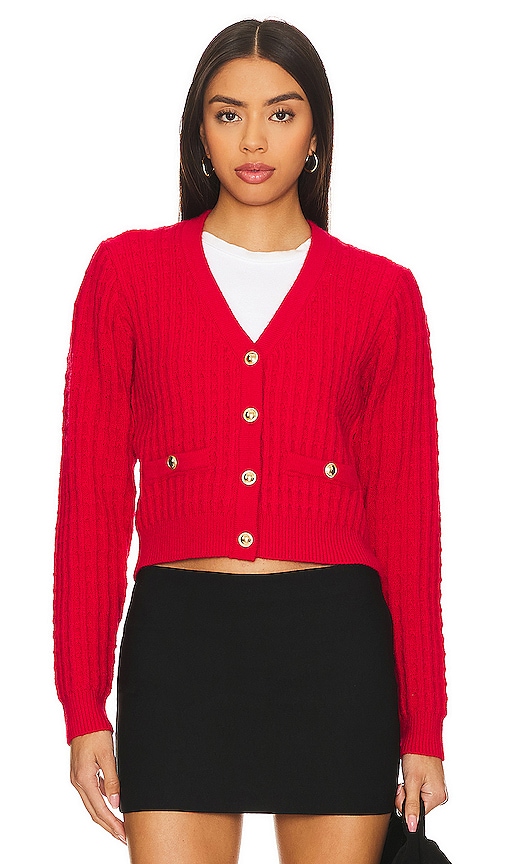 Line & Dot Benni Cardigans In Red