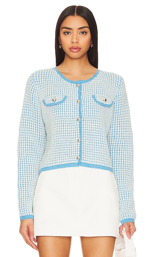 Line & Dot Women's Warm Your Heart Cardigan In French Blue