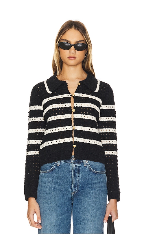 Shop Line & Dot Let Me Be Cardigan In Black