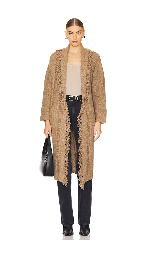 Shop Line & Dot Altura Long Cardigan In Toffee