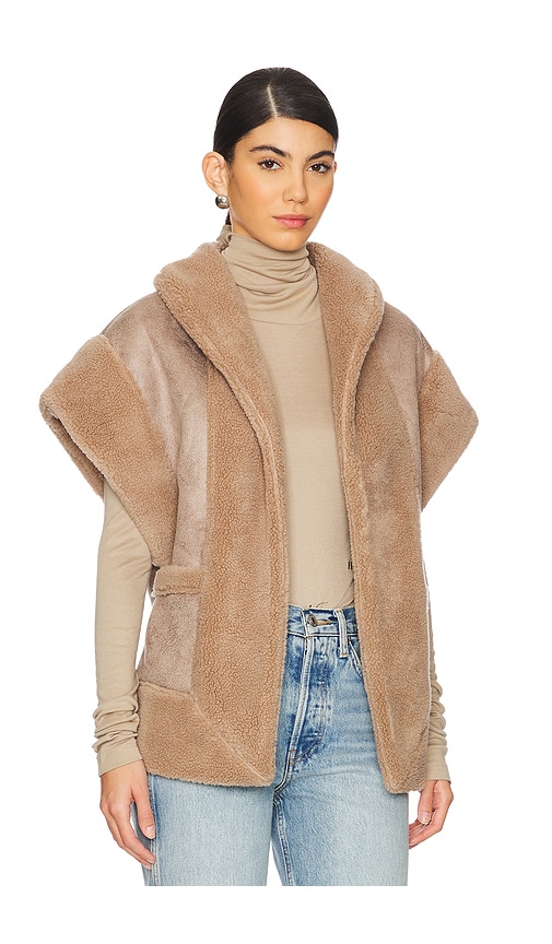 Line & Dot Ace Vest In Tan