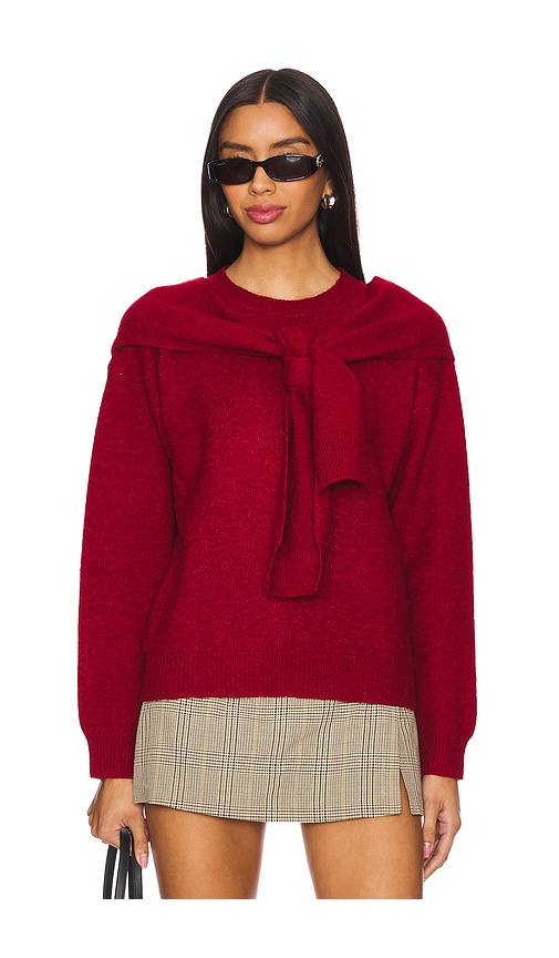 Line & Dot Atlas Sweater In Burgundy